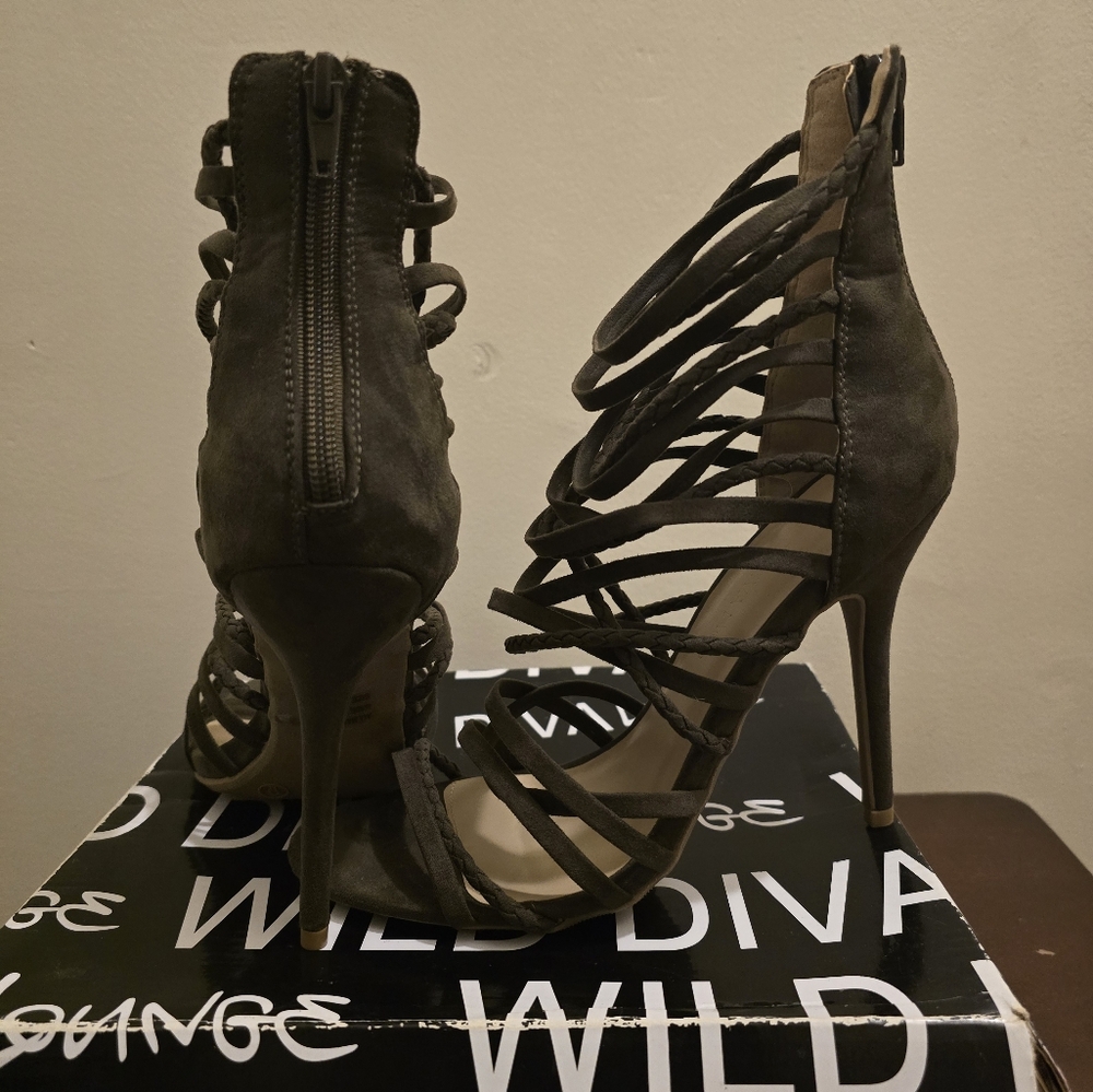Olive green heels